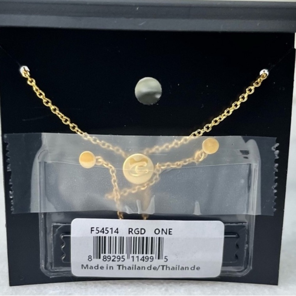 Coach Gold Bar Necklace - Picture 2 of 4